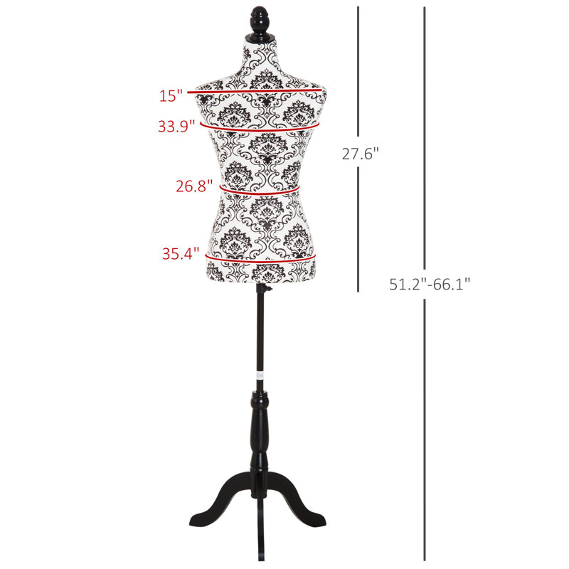 Mannequin Torso Display Stand Adjustable Dress Form & Reviews